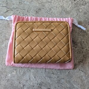 Poppy & Peonies Camel Woven Bifold Wallet